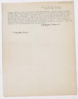 Letter to Thomas Archibald (?) Malloch, February 9, 1916