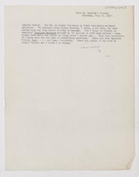 Extract from Archibald Malloch's journal, July 19, 1917