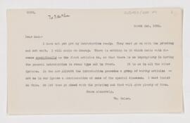 Letter to Thomas McCrae, March 2, 1906