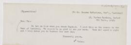 Letter to Duncan McEachran, September 9, 1912