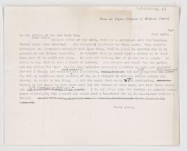 Letter to  Editor of the New York Sun, June 16, 1908