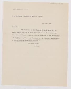 Letter to  Yale University Press, February 26, 1913