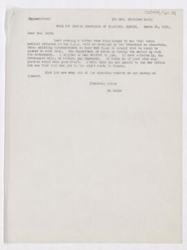 Letter to Mrs. Whitelaw Reid, March 31, 1916
