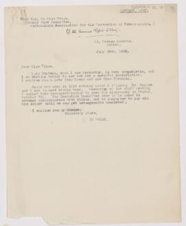 Letter to Mabel F. M. Price, July 25, 1910