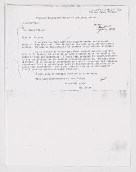 Letter to Henry Phipps, November 23, 1906