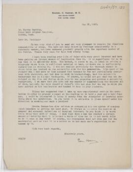Letter to Harvey Cushing, May 27, 1925