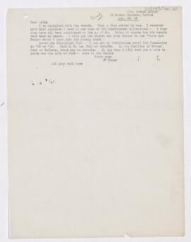 Letter to Joseph Leidy, July 20, 1915
