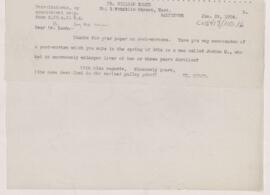 Letter to D.S. Lamb, January 28, 1904