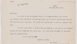 Letter to Thomas McCrae, February 23, 1912
