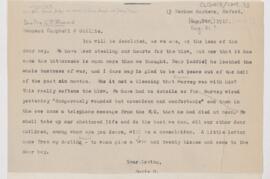 Letter to Campbell Palmer and Ottilie Howard, August 31, 1917
