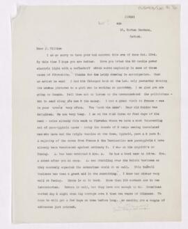Letter to James William White, November 4, 1915