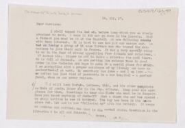 Letter to Fielding Hudson Garrison, March 16, 1917