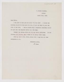 Letter to James William White, March 23, 1906