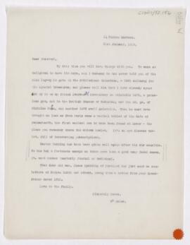 Letter to Frederick Cheever Shattuck, January 31, 1919