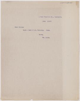 Letter to Henry Barton Jacobs, 1893