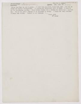 Letter to Henry V. Ogden, January 1, 1909