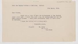 Letter to Anson Phelps Stokes, March 17, 1913