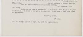 Letter to Jamieson Boyd Hurry, November 23, 1914
