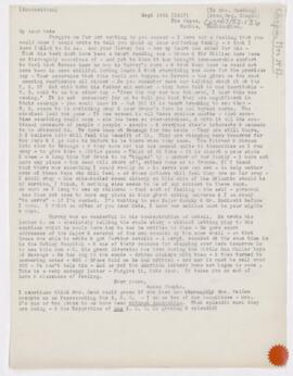 Letter to Katharine Stone Crowell Cushing, September 19, 1917