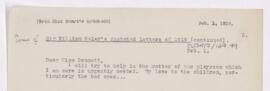 Letter to Miss Bennett, February 1, 1919