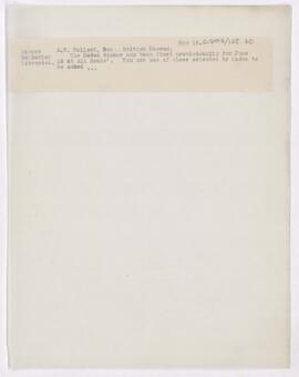 Letter to Alfred William Pollard, May 16, 1919