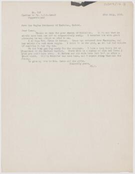Letter to Charles Nicoll Bancker Camac, July 25, 1913