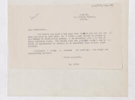 Letter to C.C. McCulloch, November 6, 1918