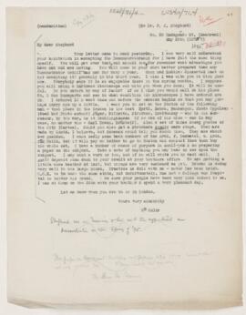 Letter to Francis John Shepherd, May 28, 1875