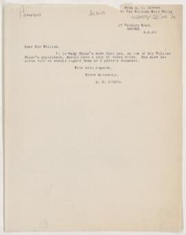 Letter to William Hale-White, December 30,1919