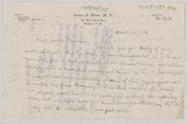Letter to Harvey Cushing, March 15, 1926