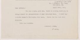 Letter to Mazyck P. Ravenel, April 18, 1904