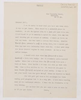 Letter to William Willoughby Francis, April 24, 1918
