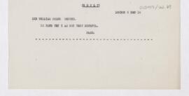 Letter to William Osler, December 6, 1916
