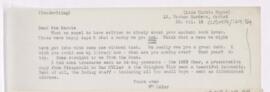 Letter to Marcia C. Noyes, July 20, 1919