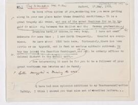 Letter to Karl Friedrich Wenckebach, May 17, 1915