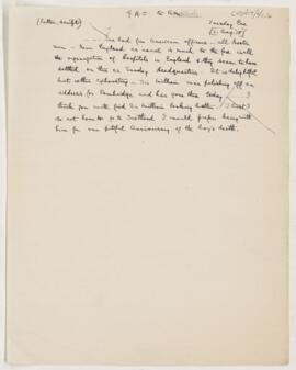 Letter to Thomas Archibald Malloch