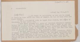 Letter to Arnold Carl Klebs, May 31, 1911