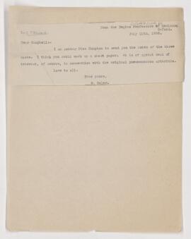 Letter to Campbell Palmer Howard, July 11, 1906