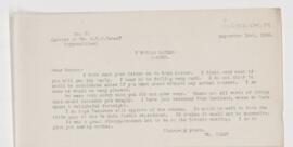 Letter to Charles Nicoll Bancker Camac, September 14, 1906