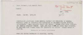 Letter to William Osler, November 12, 1914