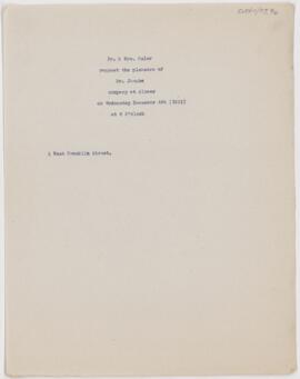 Letter to Henry Barton Jacobs, December 4, 1901