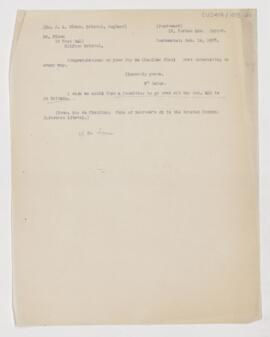 Letter to John Alexander Nixon, February 14, 1907