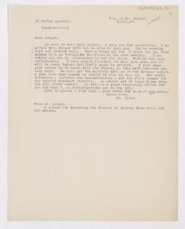Letter to Charles Joseph Singer, March 3, 1917