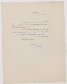 Letter to Henry Barton Jacobs, January 13, 1910