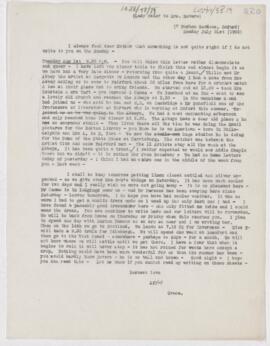 Letter to Mrs. John Revere