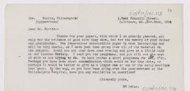 Letter to G.W. Norris, November 22, 1904