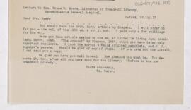 Letter to Grace W. Myers, March 12, 1917