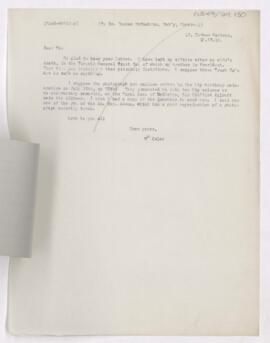 Letter to Duncan McEachran, September 12, 1919