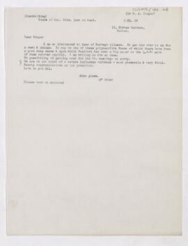 Letter to William Sydney Thayer, November 2, 1918