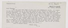 Letter to William Sydney Thayer, October 14, 1910